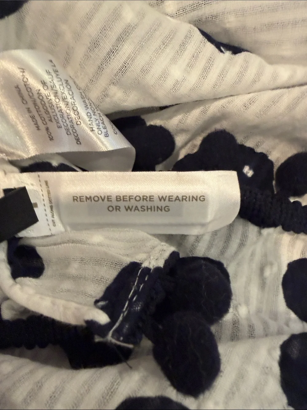 Ann Taylor Blue and White Polka Dot scarf